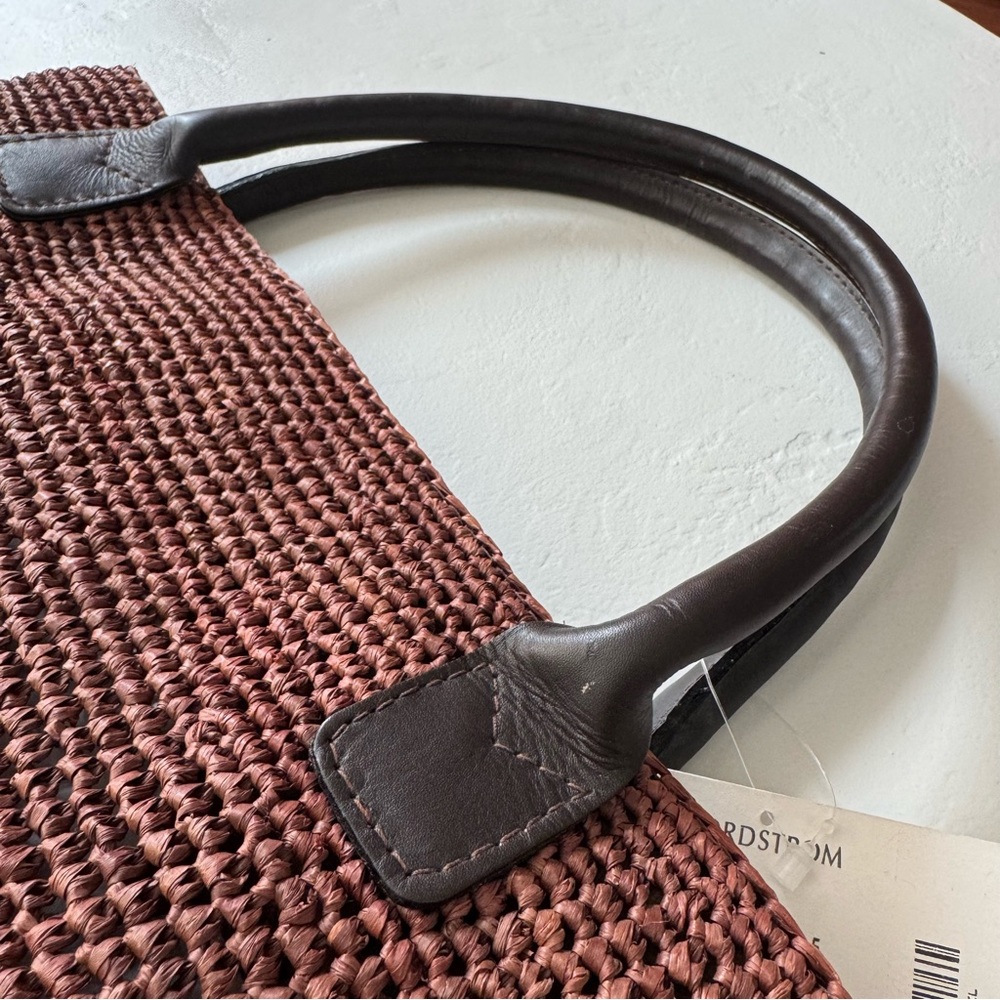 Helen Kaminski Raffia Tote with Leather Handles NWT - Picture 6 of 10